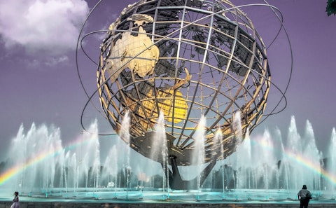 World Fair Iconic Globe in Flushing Meadows Corona Queens NY