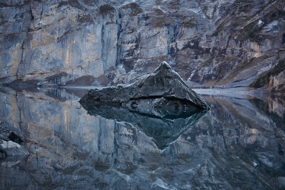 brown and gray rock formation