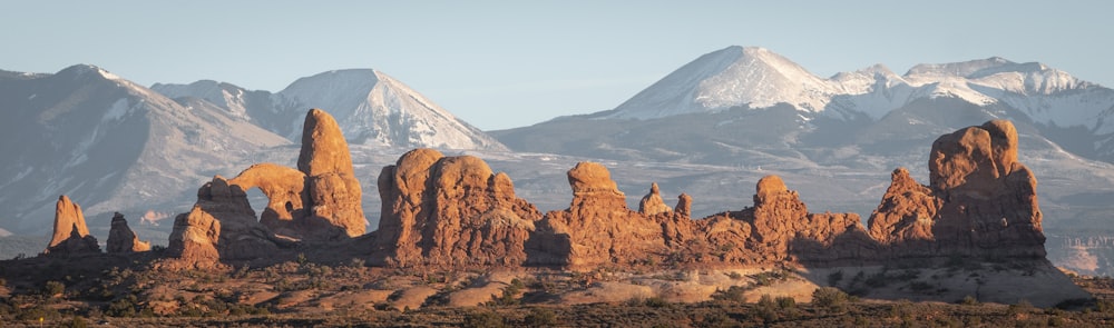 Brauner Rocky Mountain tagsüber unter blauem Himmel