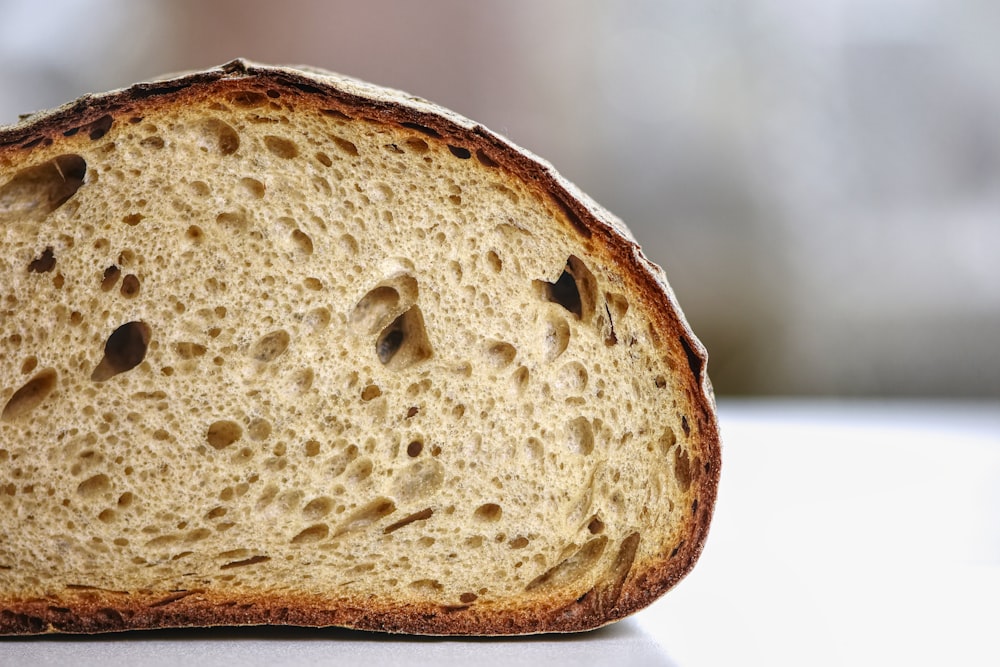 bread on white ceramic plate