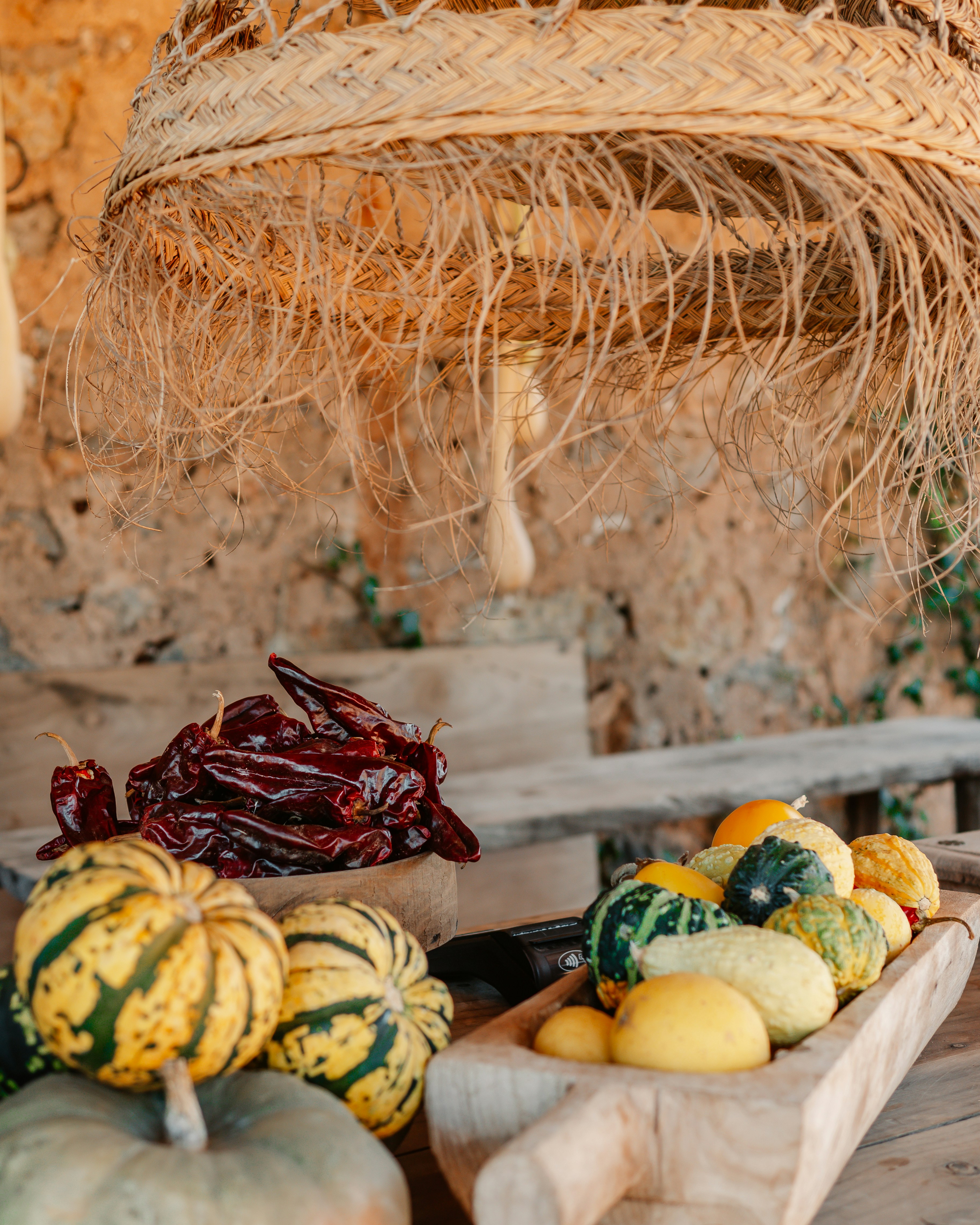 yellow and green fruits on brown wooden table