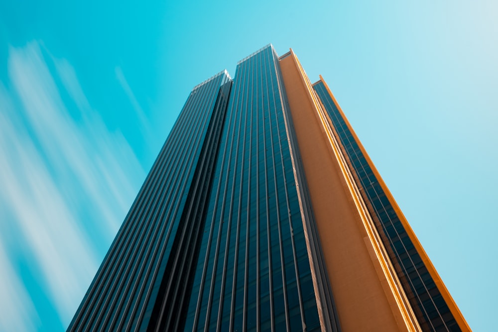 low angle photography of high rise building