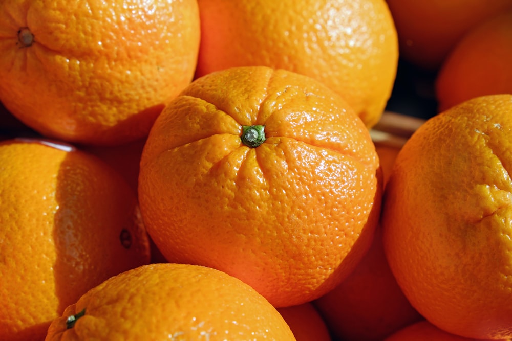 orange fruits in macro shot