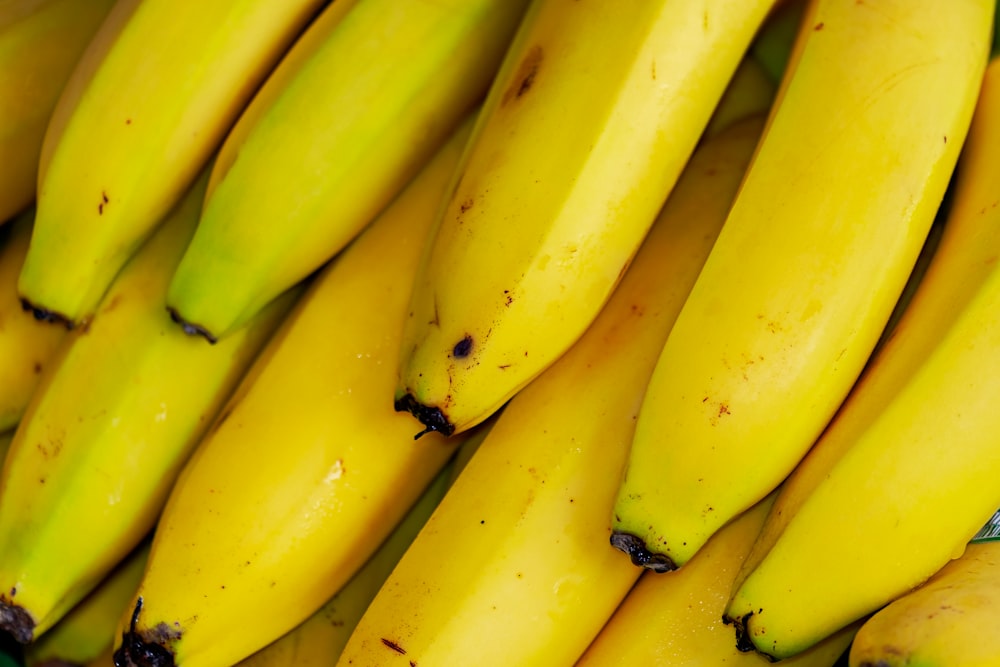 yellow banana fruit on black table