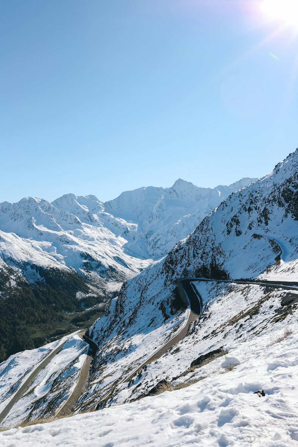 snow covered mountains during daytime