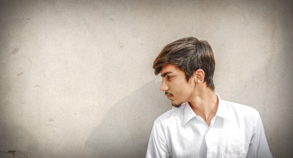 man in white dress shirt