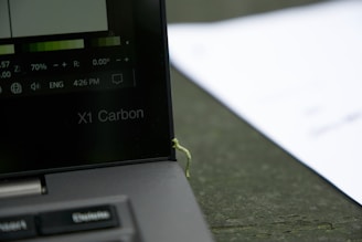 A close-up of a student's graded report card displayed on a laptop screen.