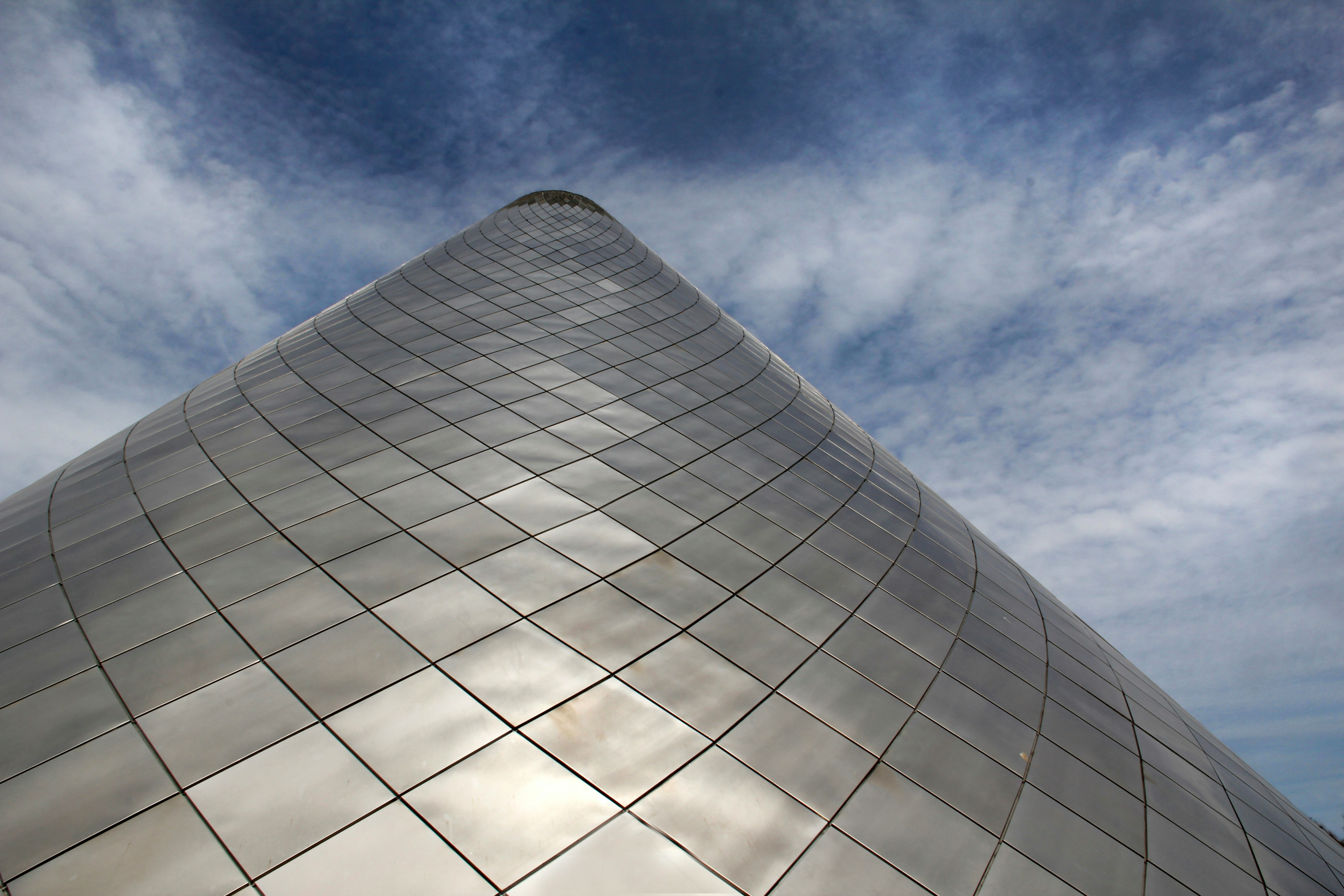 This is a replica of the space cone located near the front entrance to the Museum of Glass in downtown Tacoma, Washington.  It opened in 2002 and was erected on a Superfund site.  The museum features live glassmaking and has been listed in  USA today as a top ten tourist destination in Washington State.