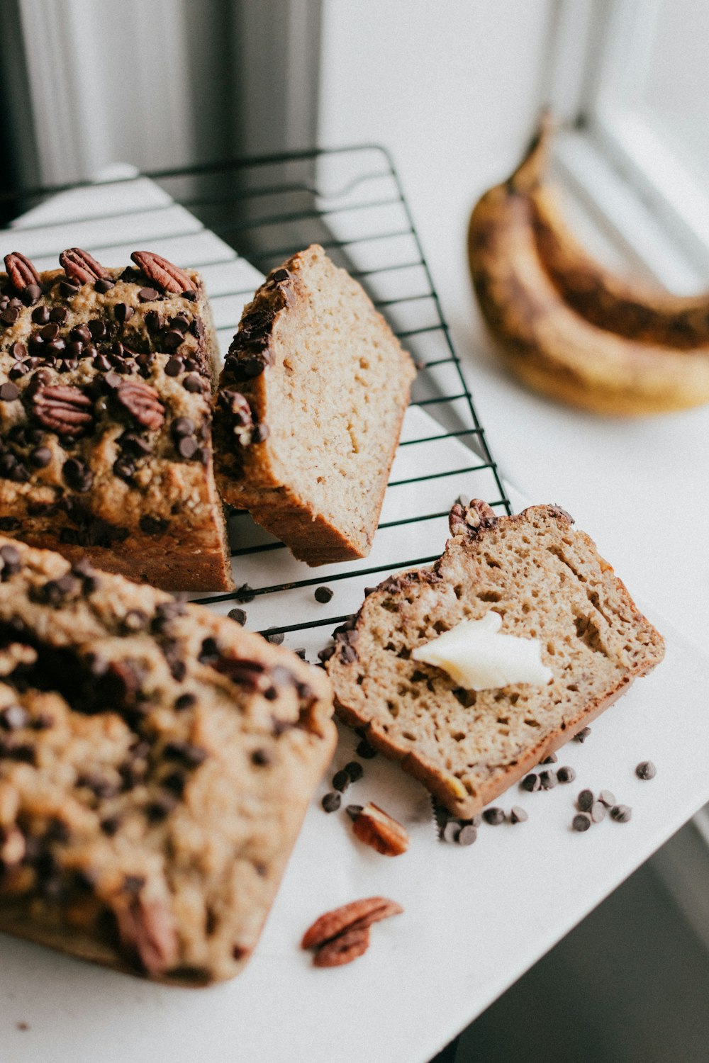 brown bread on white ceramic plate