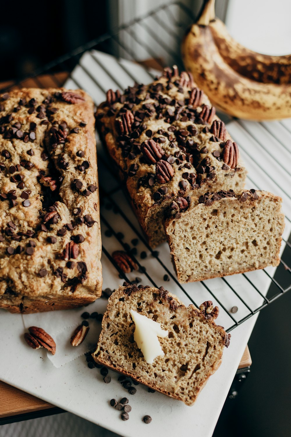 brown bread on white ceramic plate