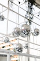 silver and crystal ball ball decors