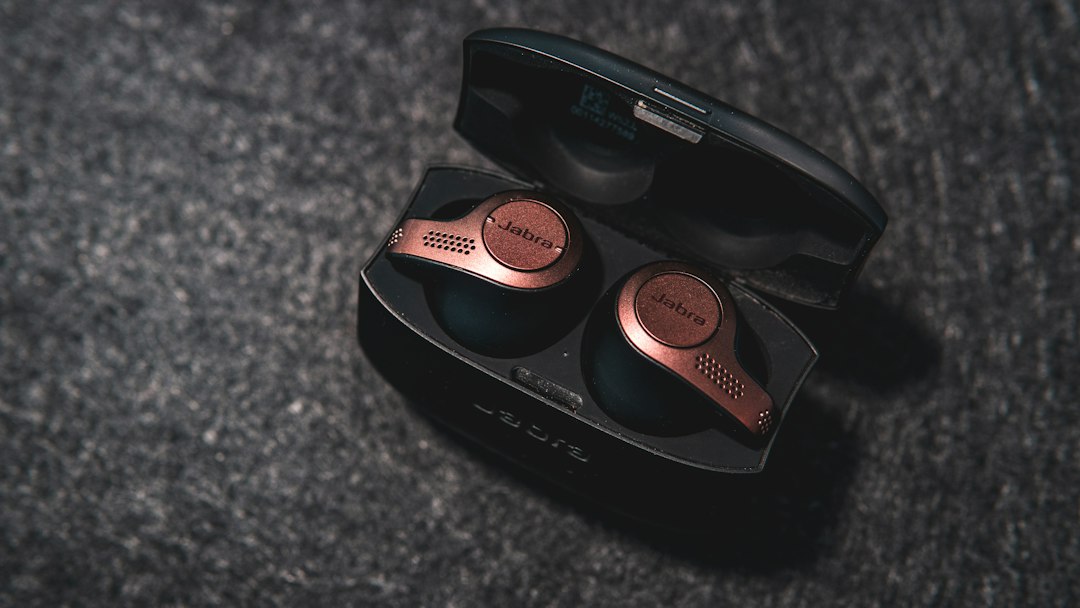 wireless earbuds closeup