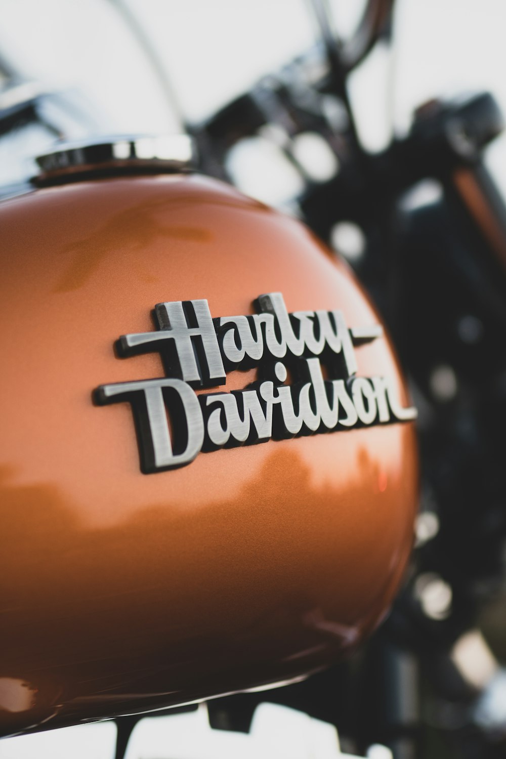 a close up of a harley davidson motorcycle