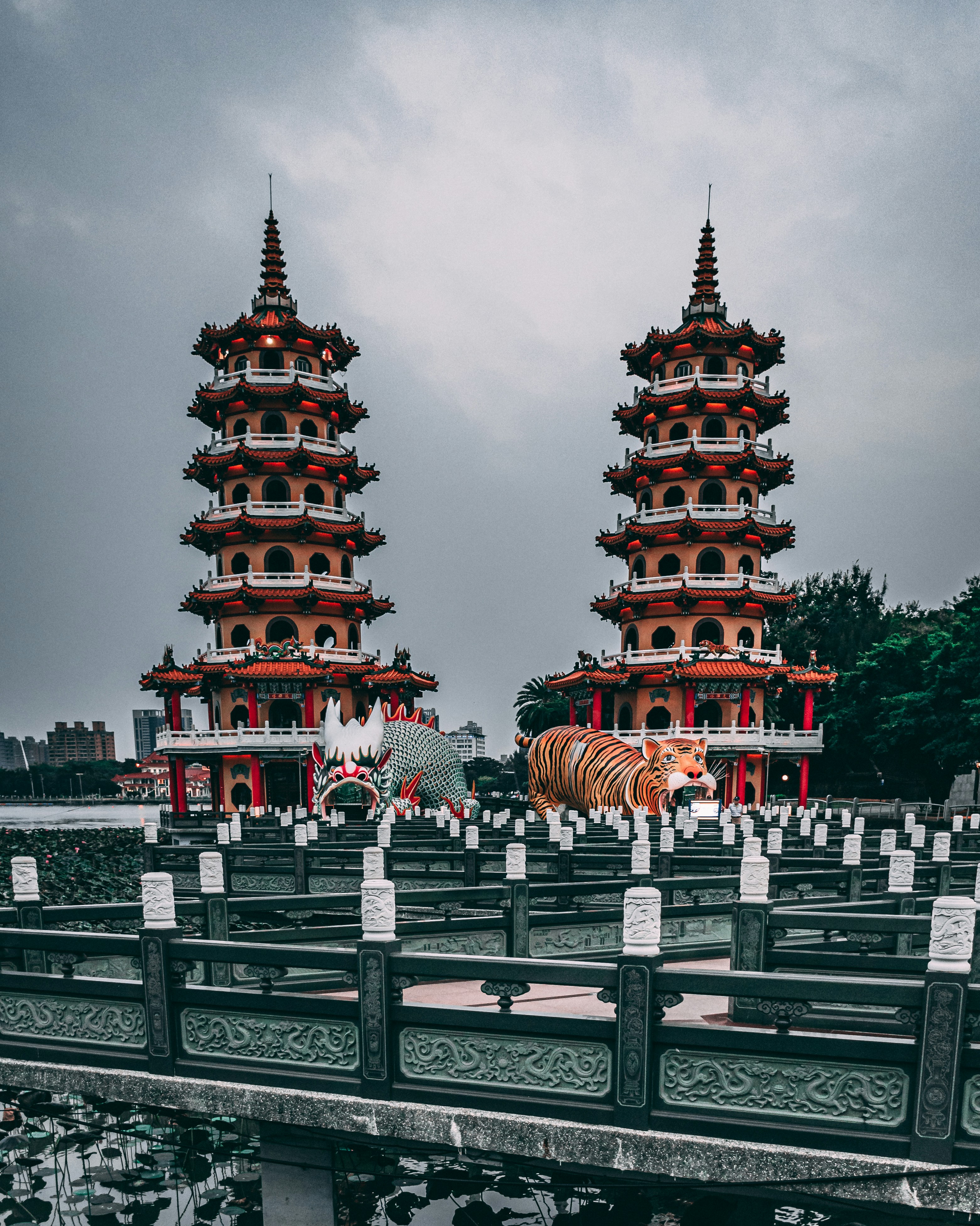 Dragon and Tiger Pagodas at Lotus Pond, Zuoying Kaohsiung