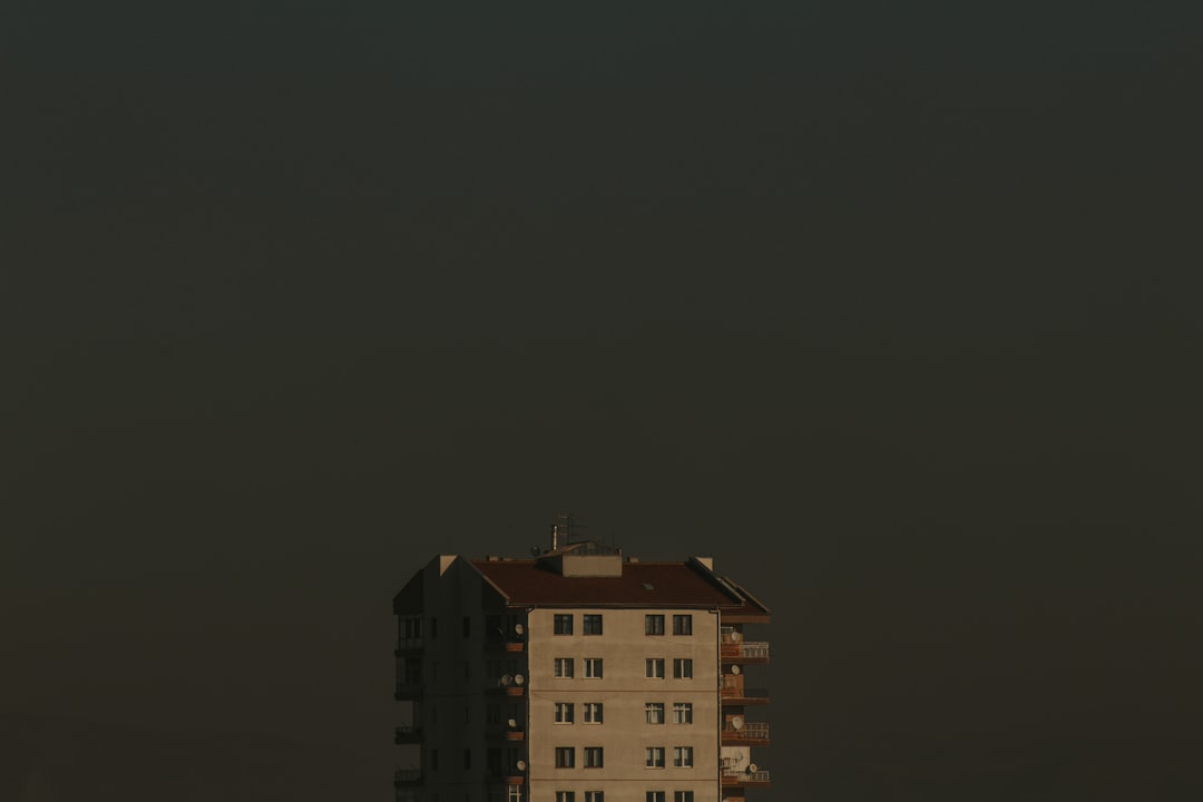 brown concrete building during night time