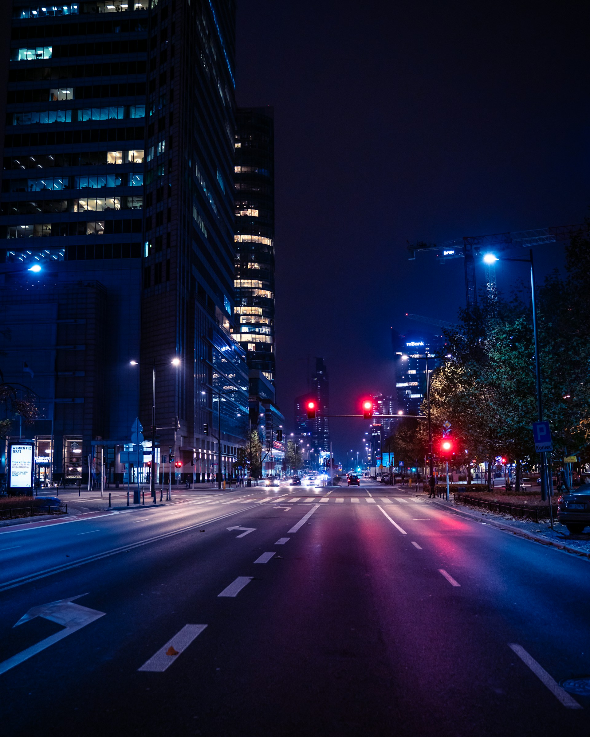 cars on road during night time