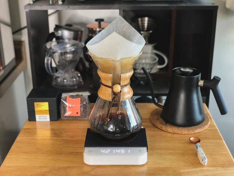 Pour over specialty coffee preparation