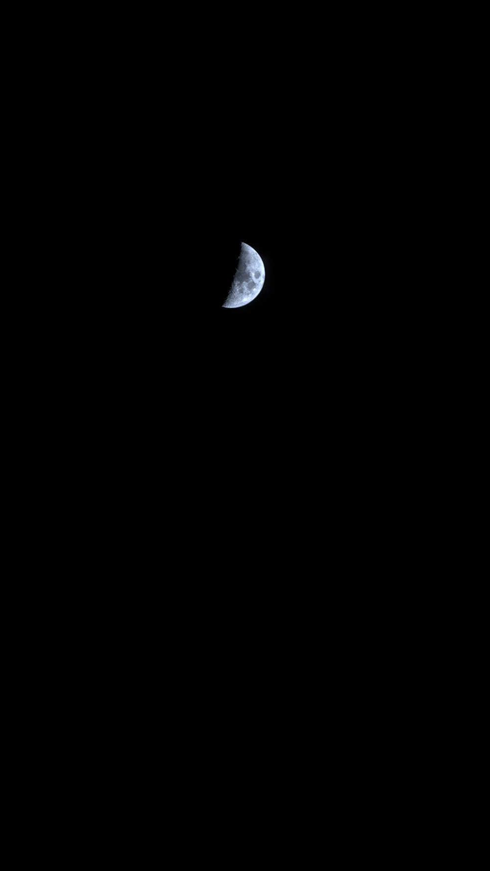 white and black half moon