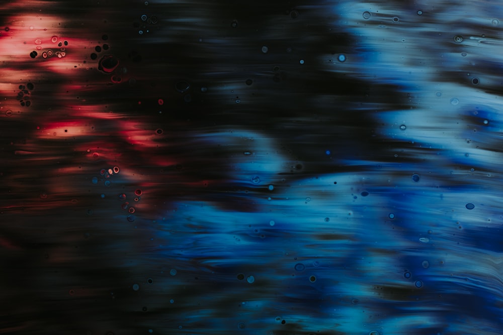 red and blue abstract painting