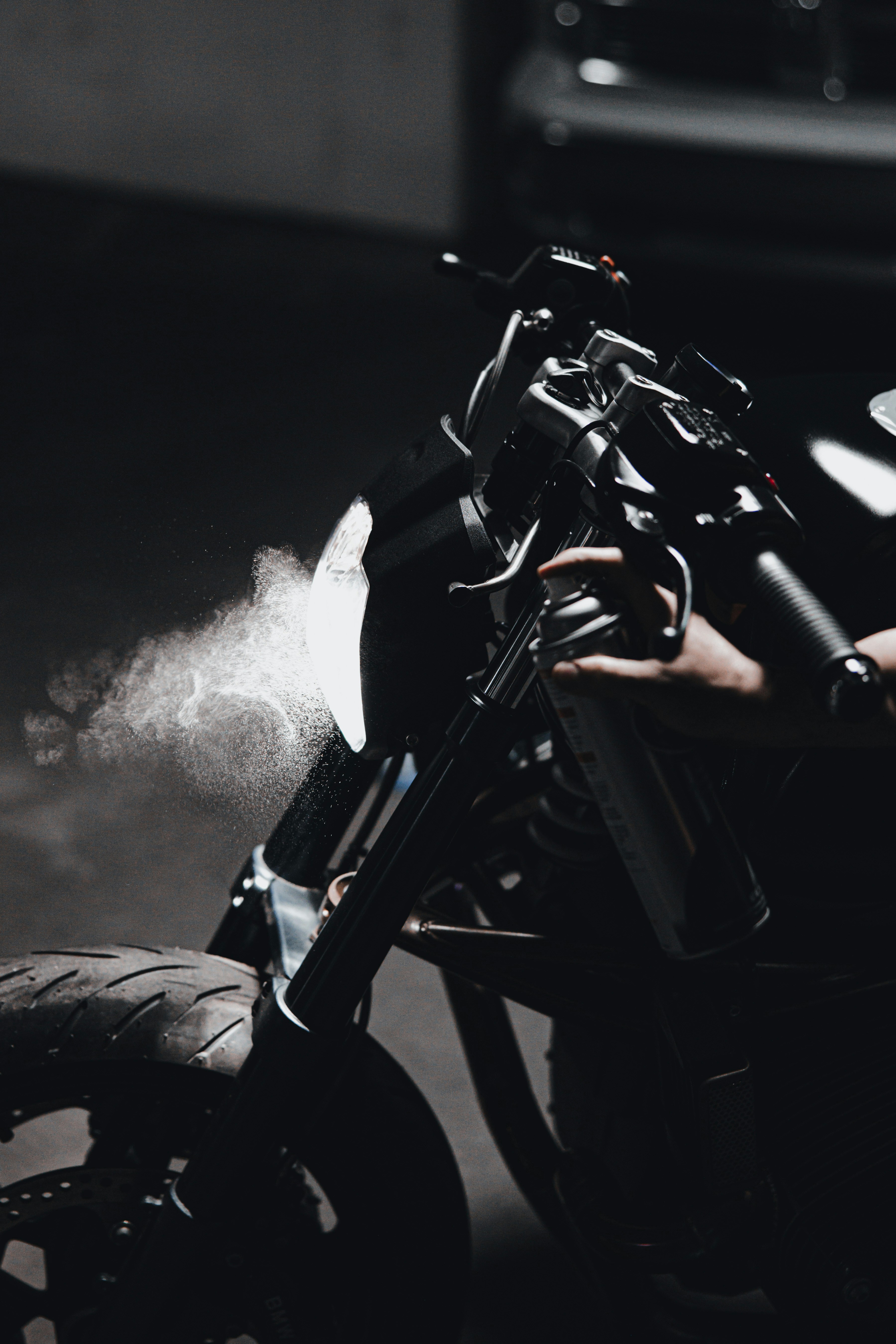 black-motorcycle-with-white-smoke