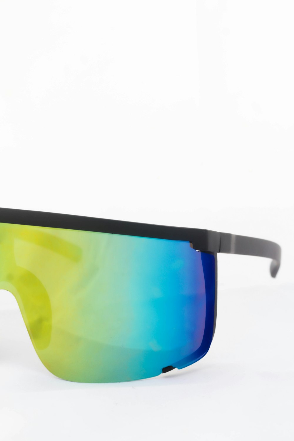 blue lens sunglasses with black frame
