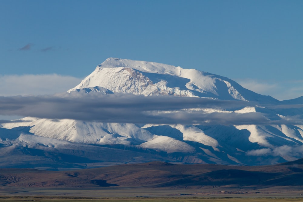 snow covered mountain under blue sky during daytime