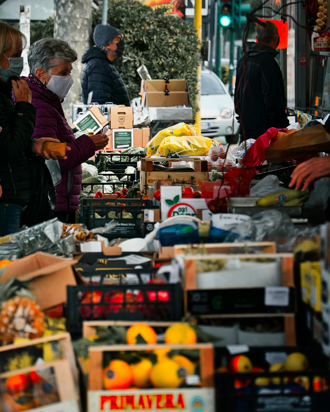 people in market during daytime