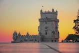 gray concrete castle during sunset