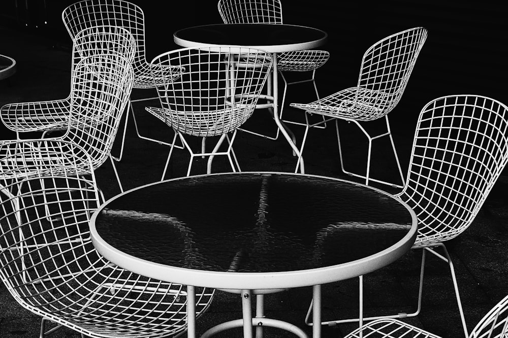 black and white checked chairs