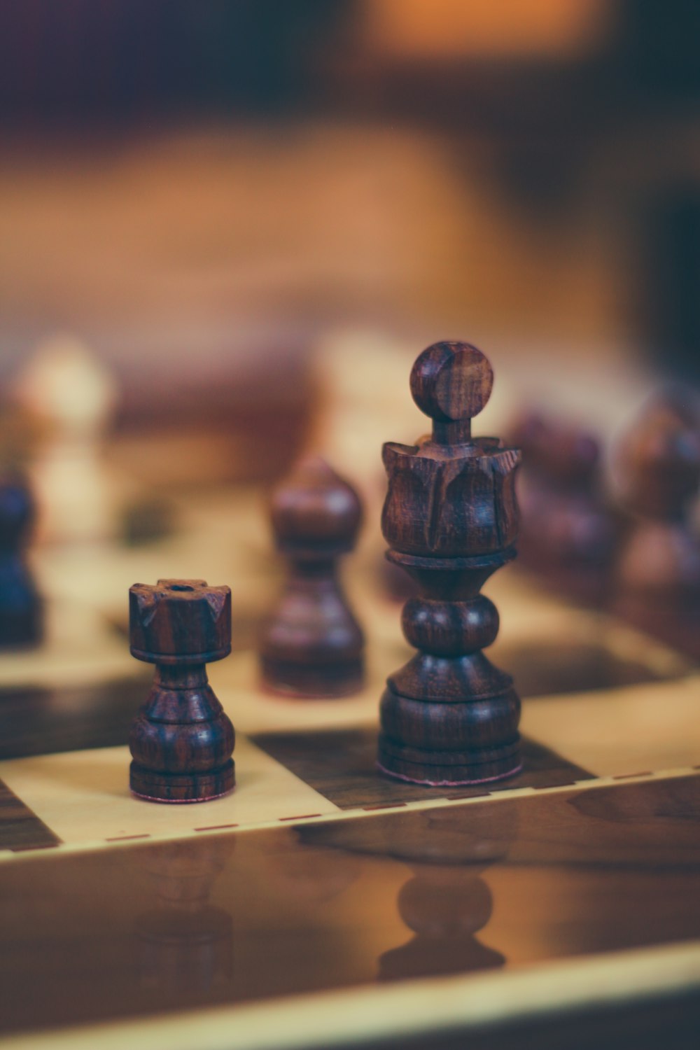 black chess piece on chess board