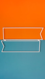 blue and white metal frame