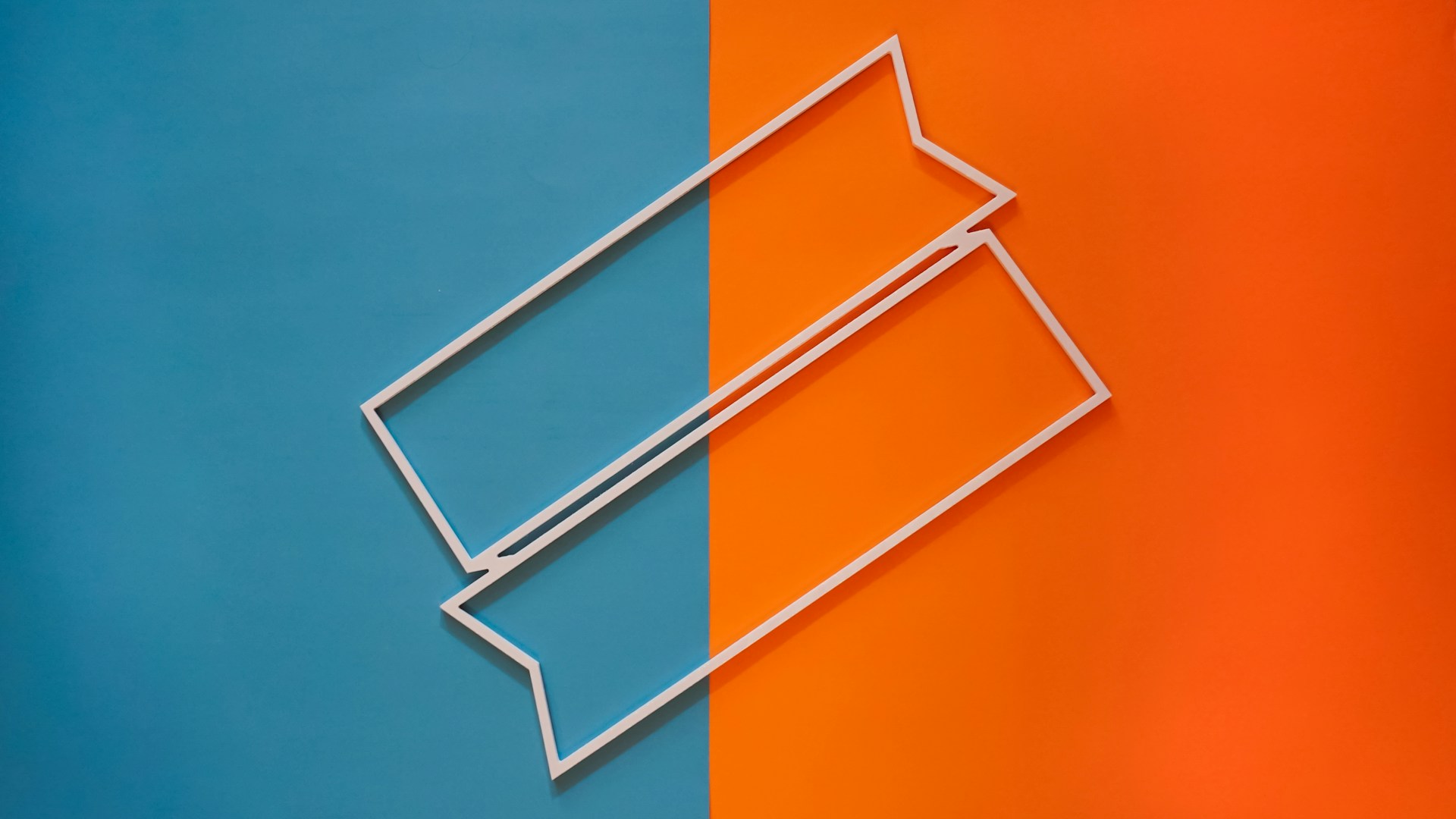 blue and orange metal frame