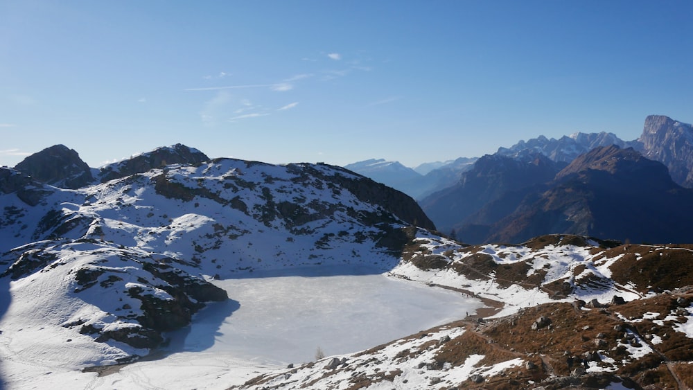 snow covered mountains during daytime