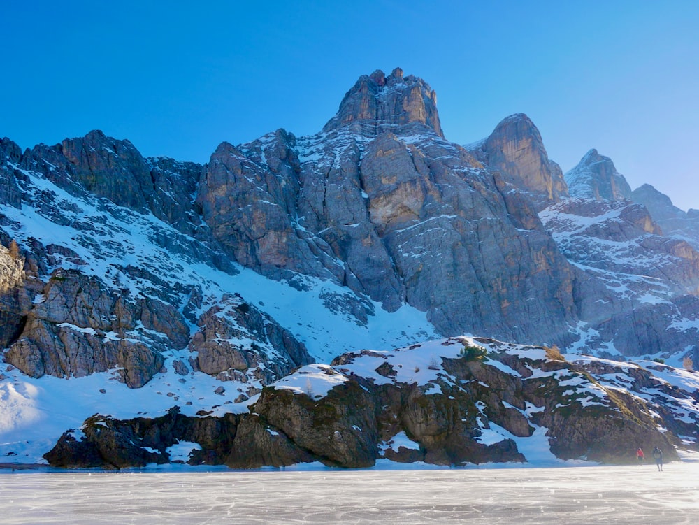 snow covered mountain under blue sky during daytime