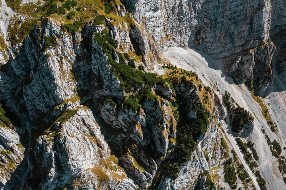 Montaña Rocosa gris y verde