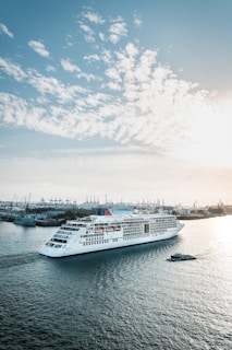 white cruise ship on sea under white clouds and blue sky during daytime