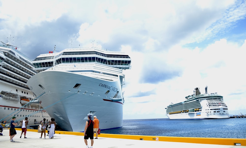 white cruise ship on sea during daytime