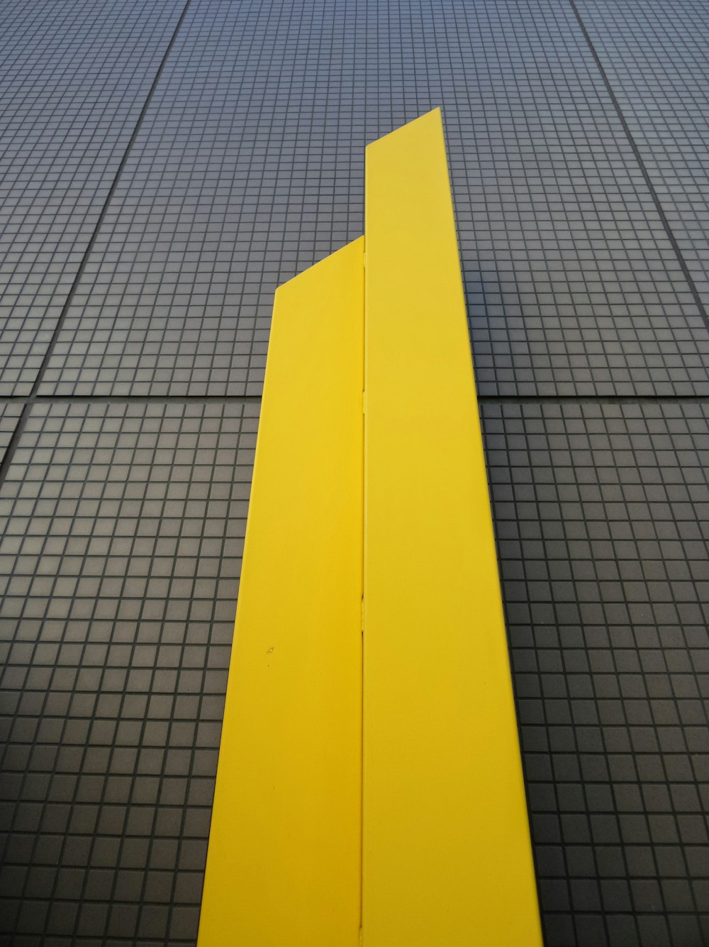 yellow concrete blocks on gray floor