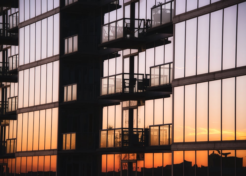 silhouette of building during sunset