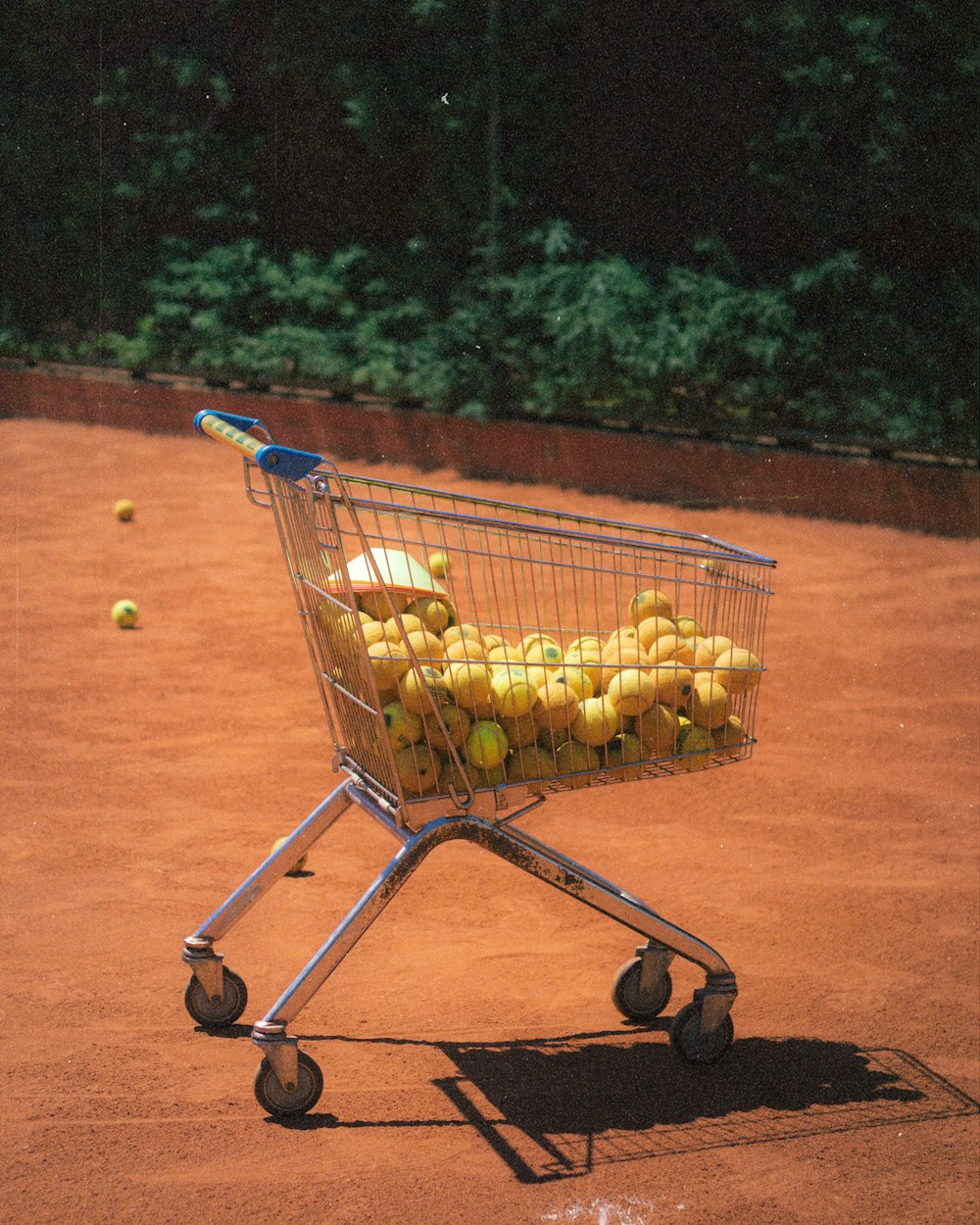 yellow fruits on shopping cart
