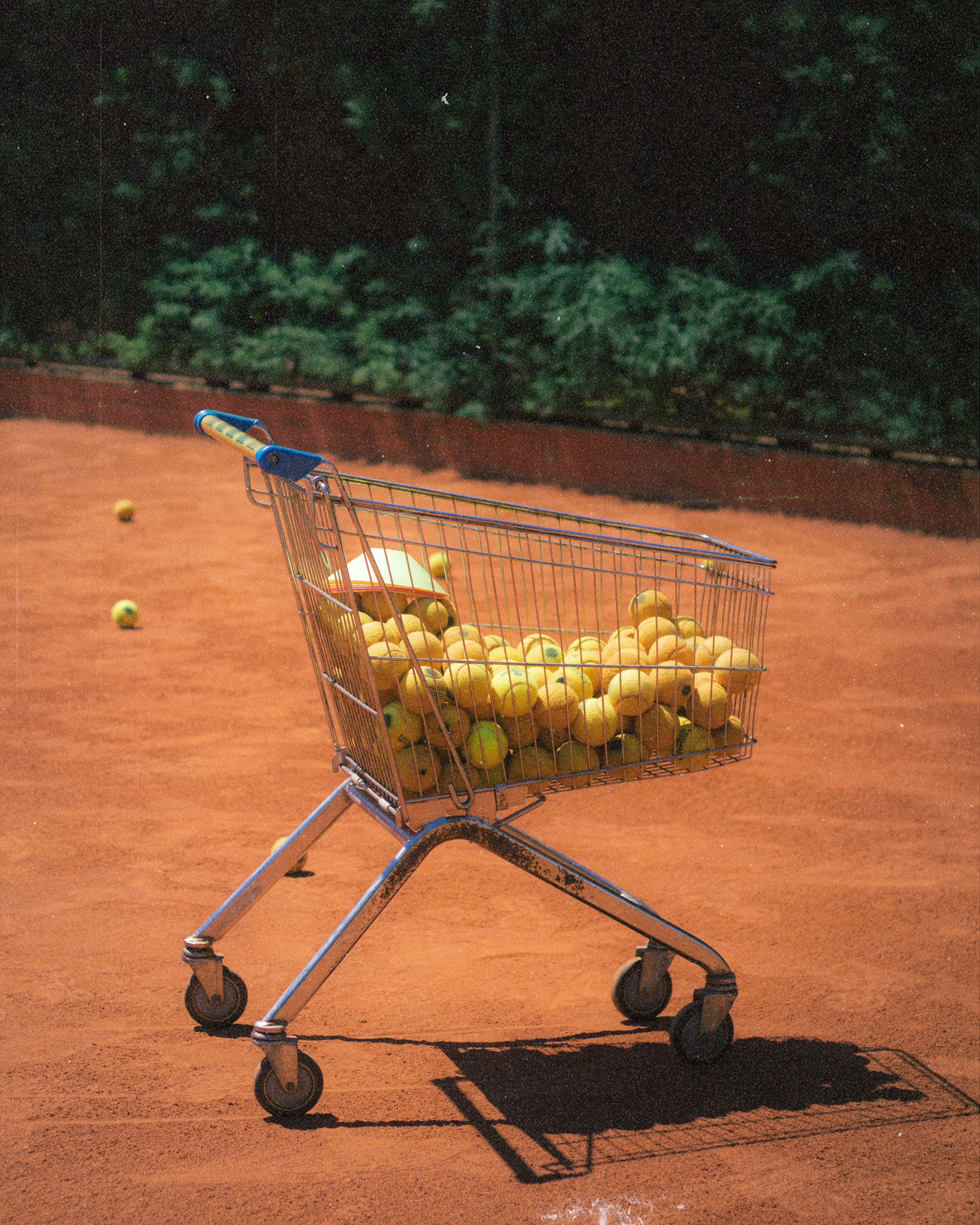 yellow fruits on shopping cart