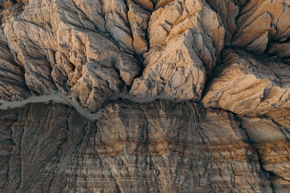 brown and gray rock formation