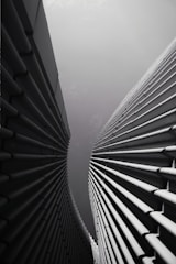 grayscale photo of a building
