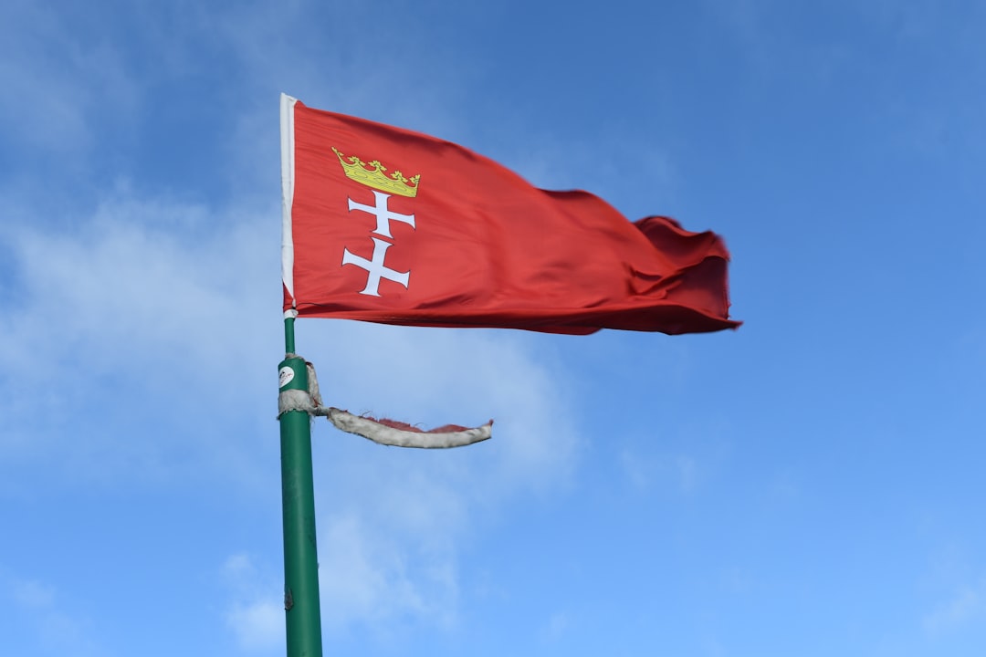 red and green flag on pole during daytime