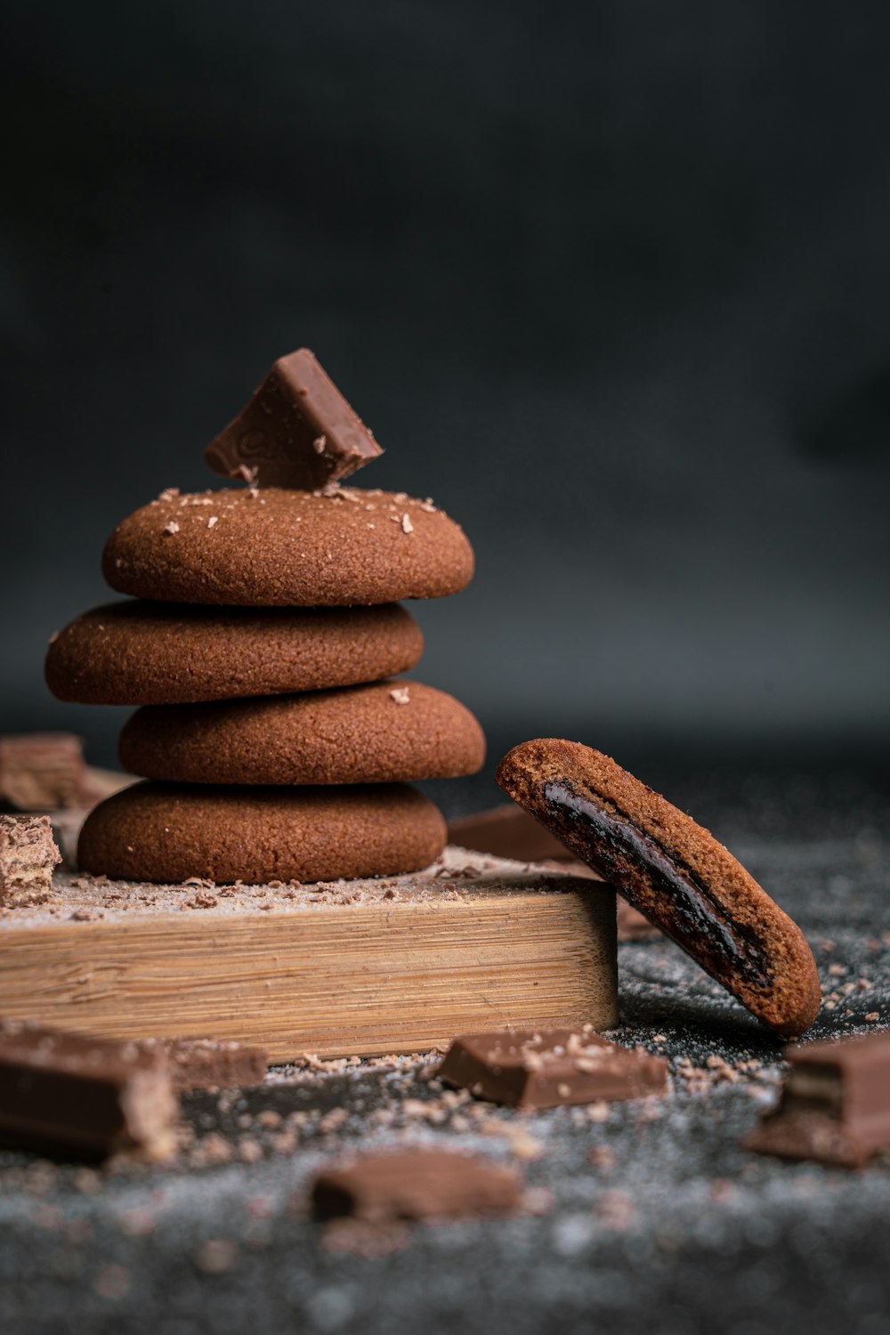 brown cookies on brown wooden table