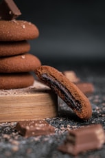 brown cookies on brown wooden table