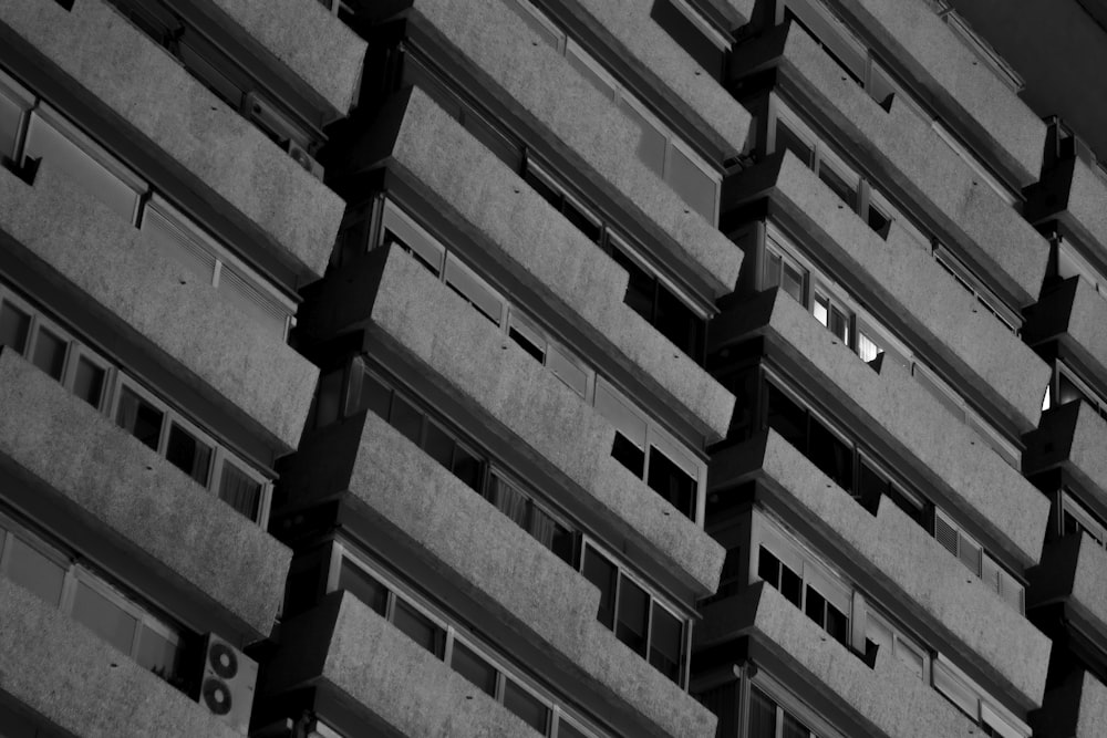 black and white concrete building