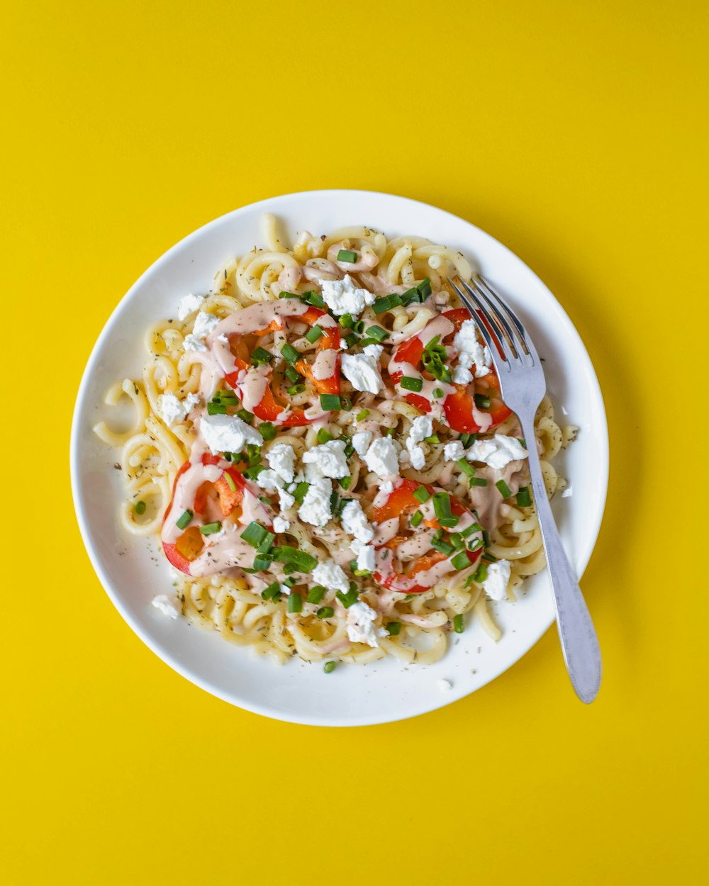 pasta dish on white ceramic bowl