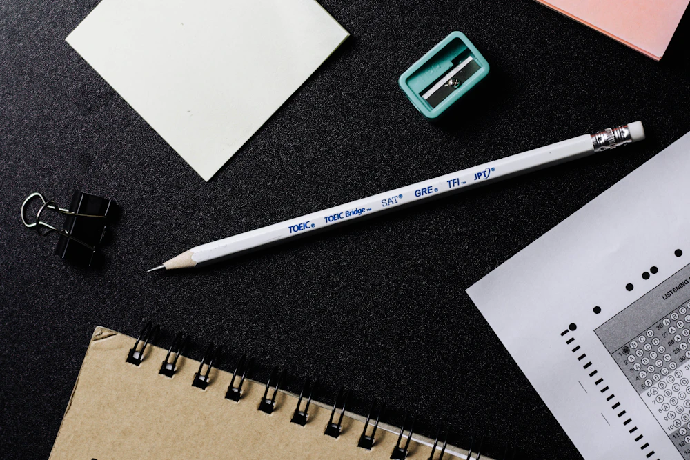 Exam paper and pencil ready for a practice test