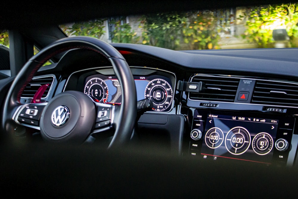 black and gray car interior